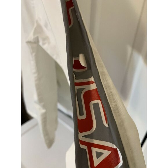 Guess x Sean wotherspoon 1/4 Zip Anorak Men’s Jacket Sz M White Gray Red Distre… - Picture 10 of 12